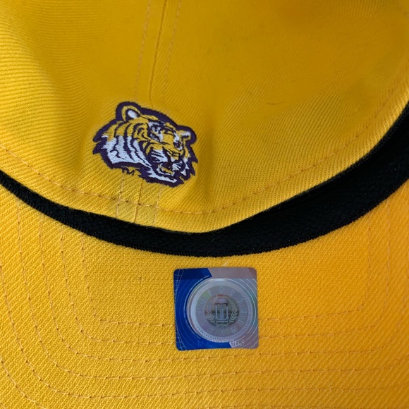 LSU Yellow Cap with Purple Logo - Picture 5 of 7